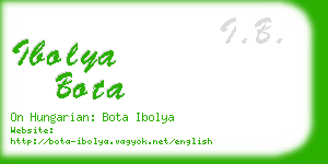 ibolya bota business card